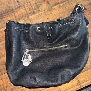 Michael Kors Black Leather Hobo Bag